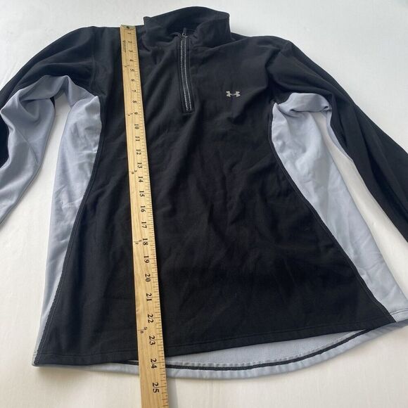 Under Armour Womens Shirt Size M Long Sleeve Fitted Black Stretch Tee Pre Owned - Picture 7 of 10